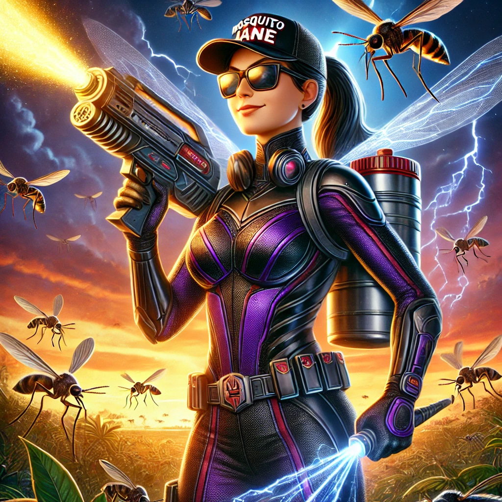 Mosquito Jane spraying mosquitos in nj